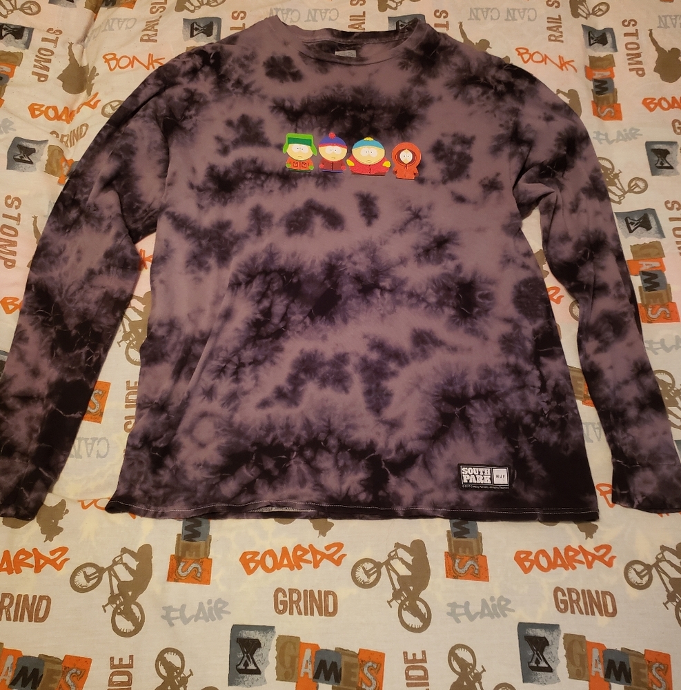 South Park X HUF Collab Long Sleeve Shirt - Picture 1 of 6